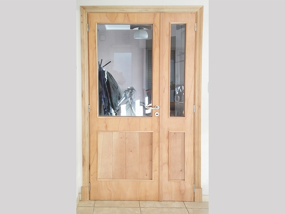 Abertura de madera terminada